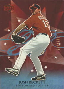 2006 UD Future Stars Red Boston Red Sox Baseball Card #9 Josh Beckett /299