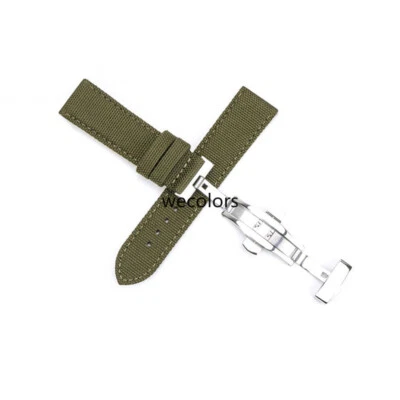 帆布帆布织物皮革表带手链表带替换件 — 第 1/4 张图片