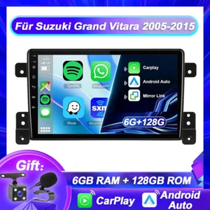 Autoradio Android 14 Für Suzuki Grand Vitara 2005-2015 CarPlay GPS DAB+ 6G+128GB - Bild 1 von 18