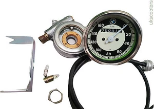 RÉPLICA BMW MOTO SPEEDO 0-160 KPH SE ADAPTA A MUCHOS MODELOS SMITHS DRIVE & CABLE - Imagen 1 de 5