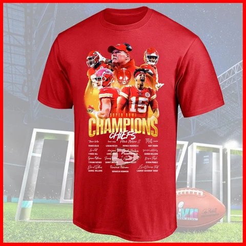 Super Bowl NFL Football Kansas City Chiefs 2023 Super Bowl LVII Champs T-Shirt Cover