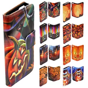 For iPhone 16 15 Plus Pro Max - Halloween Print Flip Wallet Phone Case Cover - Picture 1 of 9