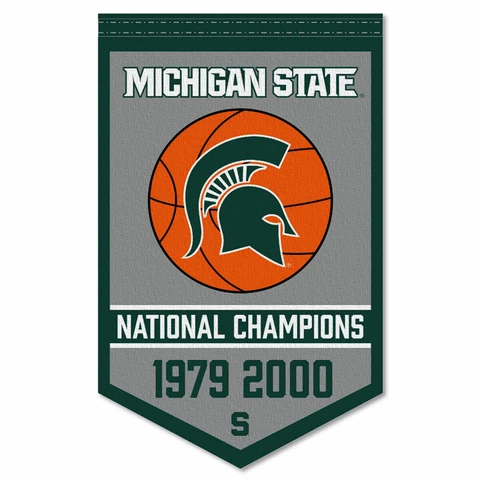 Michigan State Spartans Basketball National Champions Banner Flag Cover