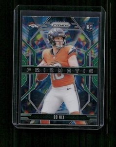 2024 Panini Prizm Football Prizmatic Bo Nix #11 Green Prizm (RC) - Picture 1 of 2