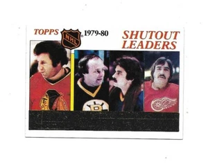 1980-81 Topps:#168 Shutout Leaders(Esposito/Cheevers/Sauve/Vachon) - Picture 1 of 1