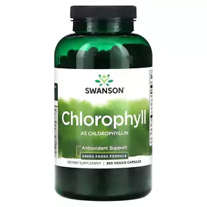 2 X Swanson, Chlorophyll, 300 Veggie Capsules - Picture 1 of 2