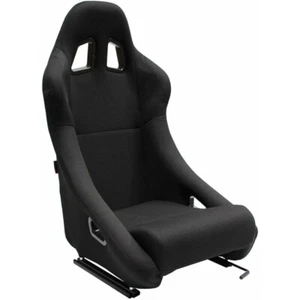 Sedile sportivo avvolgenti per auto simil FK in tessuto nero N001 dx con binari - Foto 1 di 3