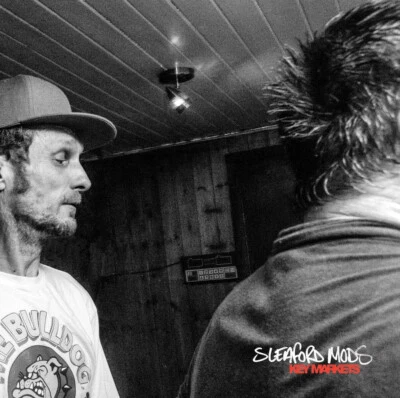 SLEAFORD MODS-Key Markets-(Red/White splatter Vinyl) LP-Brand New/Still seale... - Image 1 of 2