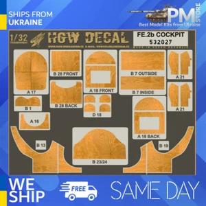 HGW 532027 1/32 FE 2b Cockpit Decals for Wingnut Wings - Picture 1 of 5
