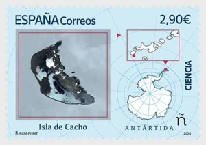 Spanien 2024 Wissenschaft CACHO ISLAND Antarktik Karte Süd-Shetland Shackleton 1 V postfrisch - Bild 1 von 1