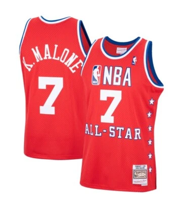 ✅ Karl Malone Utah Jazz 1988 NBA All Star Mitchell & Ness Jersey Red Men XL 💯 - Image 1 of 4