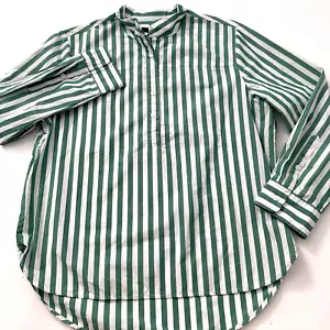 Camisa Blusa J Crew Mujer 10 Pullover Algodón Manga Larga Rayas Informal Oficina - Imagen 1 de 5