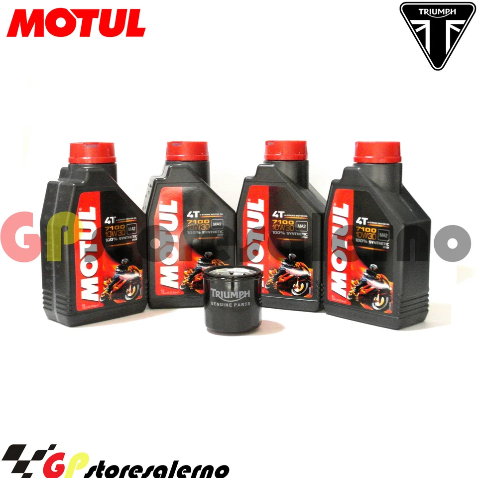 ORIGINAL MOTUL 7100 10W30 TRIUMPH 955 I SPEED TRIPLE 2003 OIL FILTER CUTTING - Image 1 of 1