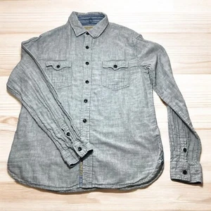 Jachs Shirt Mens Size L Gray Blue Button Up Long Sleeve American Standard Co - Picture 1 of 4