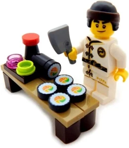 NEU LEGO SUSHI CHEF Minifiguren Figur Minifigur Lachs Rolle Essen Ninjago City Koch - Bild 1 von 1