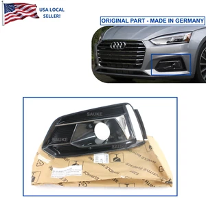 OEM front bumper Left side grille insert trim with radar for 2018- 19 A5 base - Imagen 1 de 7