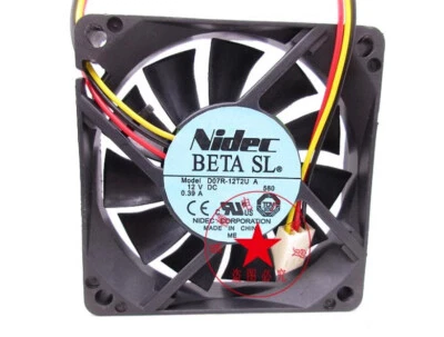 1PC NIDEC D07R-12T2U A 12V 0.39A 7CM cooling fan - Image 1 of 2
