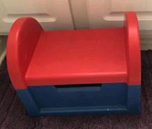 Fisher Price Red & Blue Vintage #9114 Step Stool 1984-90 - Picture 1 of 9