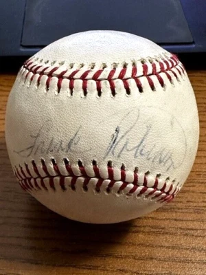 FRANK ROBINSON 14 SIGNED AUTOGRAPHED ALL STAR BASEBALL!  Orioles, Reds!  HOF! - Image 1 of 2
