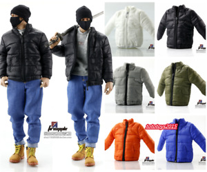 1/6 Zipper Down Jacket Cotton Clothes Model Fit 12'' Male Action Figure Body Toy