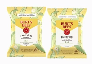 Toallitas de limpieza facial Burts Bees - Té blanco sin parabenos 30 unidades cada una - Imagen 1 de 2