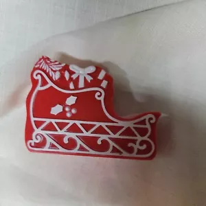 Vintage Christmas Holiday Sleigh Sled Tape Dispenser - Picture 1 of 7