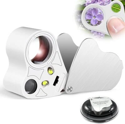 CISIVIS LED Lupe mit Licht 60Fach Taschenlupe Vergrösserung Juwelier Uhrmacher mit Licht