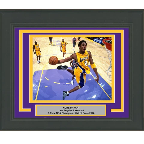 Framed Kobe Bryant Los Angeles Lakers 8x10 Basketball Photo Cover