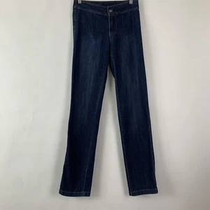 Vintage 90s Y2K Le Gatte Jeans Womens 0 Low Rise Slim Straight Blue 32" Inseam - Picture 1 of 6