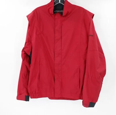 Dryjoys Footjoy Chaqueta Hombre Grande Impermeable A Prueba de Viento Rojo Cremallera Completa Bolsillo Golf Foto 1 de 4
