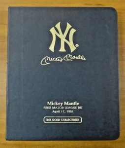 Mickey Mantle Cooperstown Collection Authentic Images His First Major League Hit - Picture 1 of 6