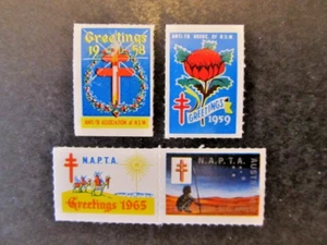 AUSTRALIA, TB CHRISTMAS SEALS (1958-1965) MNH, MHG & MNHNG - Picture 1 of 2
