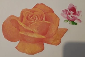 Serviettenmotiv bereits zugeschnitten, Rosen, Serviettentechnik, Karten - Bild 1 von 3