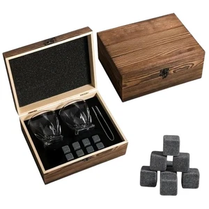 Whiskey Twist Glas Stein Set Geschenk für Ihn zum Geburtstag Weihnachten Vatertag - Bild 1 von 8