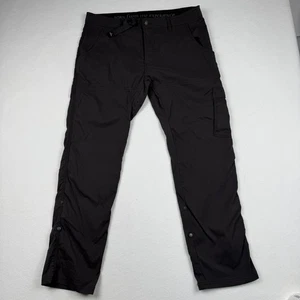 prAna Pants Mens 36x30 Gray Stretch Zion Straight Fit Hiking Cargo Nylon Belt - Picture 1 of 10