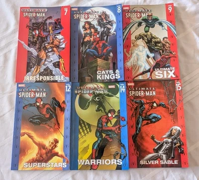 Marvel Ultimate Spider-Man TPB Lot 6 Books - Image 1 of 2
