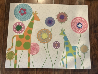 Bebé Niño Guardería Decoración de Pared Lienzo Arte Hobby Lobby Jirafa GRANDE Foto 1 de 4