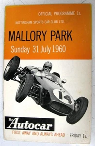 Mallory Park offizielles Autorennen-Programm 31. Juli 1960 - Bild 1 von 4