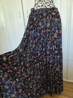  Maxi falda envolvente plisada acordeón mediana boho descatalogada LuLaRoe DeAnne  Foto 1 de 4