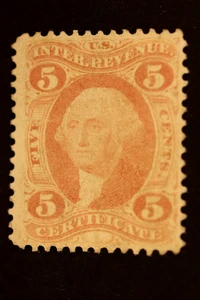 US INTER REVENUE CERTIFICATE FRANCOBOLLO 5C R24c INUTILIZZATO - Foto 1 di 2