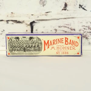 Vintage Hohner Marine Band 1896 Harmonica Key G New Old Stock - Picture 1 of 6