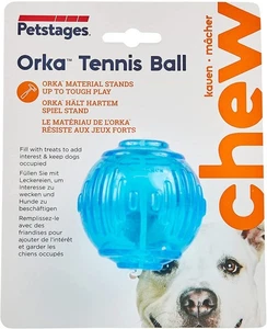 Outward Hound Orka Tennis Ball - Durable Dental Treat Toy - Medium, Blue - New - Picture 1 of 6