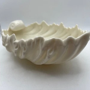 Lenox Ivory Porcelain Shell Dish 9" Coastal Nautical Conch Bowl Made in USA - Picture 1 of 15