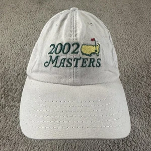 Vintage Masters Hat Cap Strap Back Mens Beige PGA Golf 2002 Augusta 2000s - Picture 1 of 10
