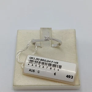 Armonías Joyas Anillo Solitario En Oro 18KT Y Diamante Natural 0.04 Ct (0604) - Imagen 1 de 15