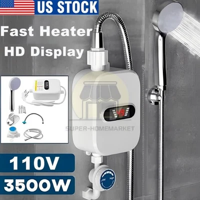3500W Electric Tankless Water Heater Instant Hot Water Heater for Sink & Shower - Image 1 of 4