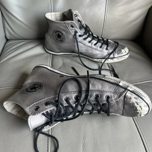 Converse by John Varvatos Metallic All-Stars Shoes Men’s Sz 10.5 Worn Distressed - Picture 1 of 19