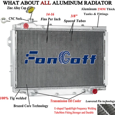4-Row  Radiator fit  1990-1998 1995 Toyota Land Cruiser 4.0L I6 NEW Foto 1 de 4