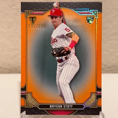 2022 Topps Triple Threads Rookie RC Amber /199 Bryson Stott #61 Philies - Image 1 of 2