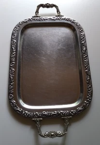 Servierplatte/Schale/Edelstahlplatte handgefertigt Vintage Germany - Picture 1 of 9